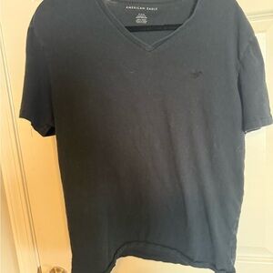 American Eagle Outfitters Men's Dark V-Neck Tee